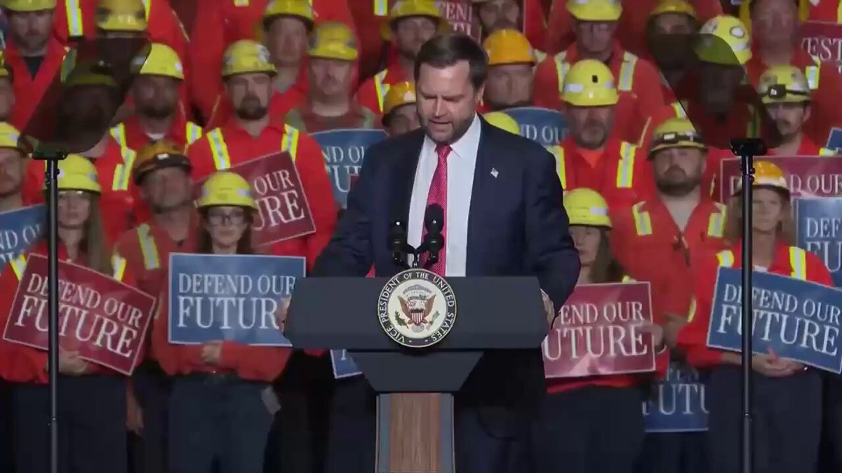 JUST IN - VP JD Vance in Middletown: "Papaw was a welder in this place for 40 years — and today, his grandson stands here as the Vice President of these United States. It's an amazing thing."