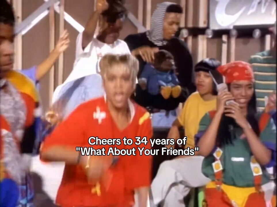 We released “What About Your Friends” in 1992. 🥹 Grateful to still be performing it together 34 years later on #ITSICONICTheTour. Thank you for all the love and support through the years. 🫶🏽🫶🏾
