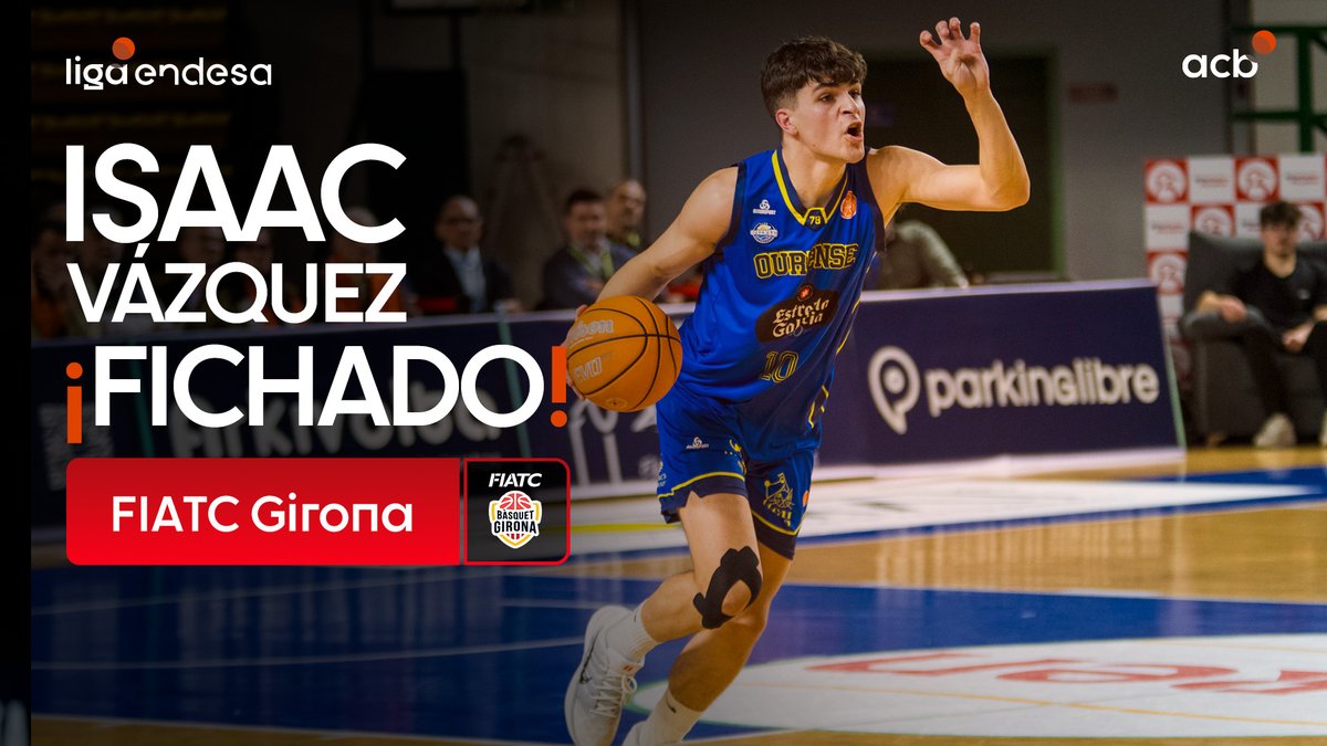 Isaac Vázquez, talento y potencial para seguir creciendo ✨ El joven de Ourense llega a FIATC FIATC Girona con margen de crecimiento y dispuesto a aportar polivalencia exterior, inteligencia y energía al juego 💥 #MercadoACB | #LigaEndesa
