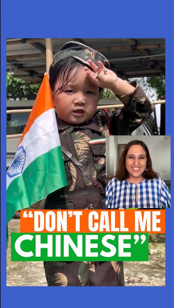 "Hum India Hain, Chinese Nahin"- Meet India's Darling- 4 year old Tinkle from Arunachal Pradesh whose viral video won every heart . She wants to be a doctor, her father is a policeman,her mother a nurse & we sang the anthem together, beaming. Watch in full