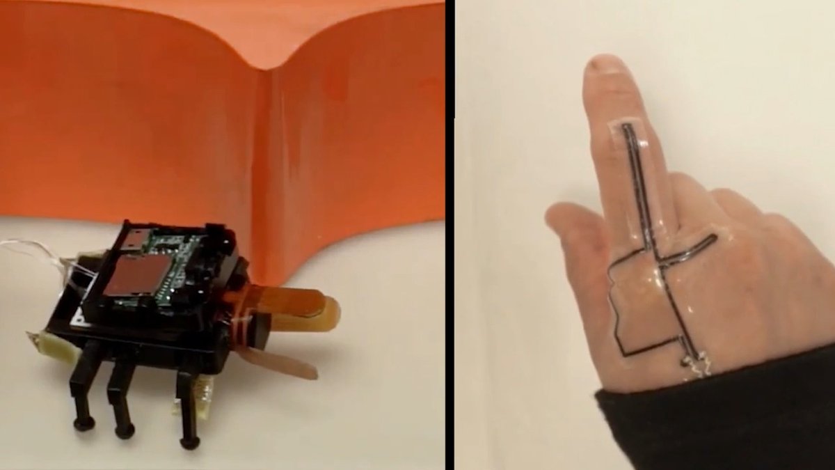 Controlled via a Bluetooth finger patch, BeetleBot, a beetle-inspired soft robot, can perform various locomotive tasks and provide visual and sensory feedback for potential applications from biomedical assistance to environment exploration. Learn more in Science Advances: