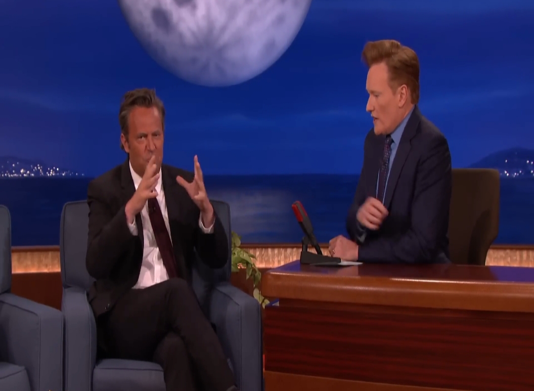 Matthew Perry told Conan the real reason he has almost no pictures with his co star Tom is pure porn humiliation. After a long Saturday shoot with the Friends cast he went home, put on hardcore porn, and took his time with it. When he finished, that post-nut clarity hit hard. He just wanted the movie off immediatelly but the remote wouldn’t put off the DVD and even after he muted it the sound kept coming. That’s when he remembered the outdoor speakers were still on from the night before. For a full hour he had been blasting hardcore porn into the entire San Fernando Valley at one o’clock in the afternoon while kids rode their bikes past his house. I would have sold the house that same day and never shown my face again. This is the most second hand embarrassed a man has ever been on late-night television.