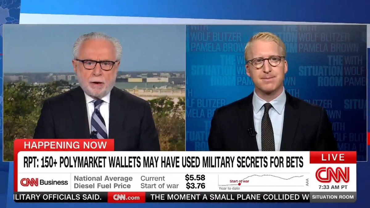 NEW: Polymarket referred dozens of possible military insider trading cases to the DOJ, per source with knowledge. Many of these accounts showed hallmarks of insider activity on war markets: brand-new wallets, well-timed bets, 97% win rate.