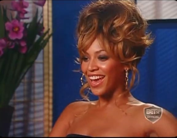 Beyoncé reflecting on her crazy in love performance at the 2003 BET Awards