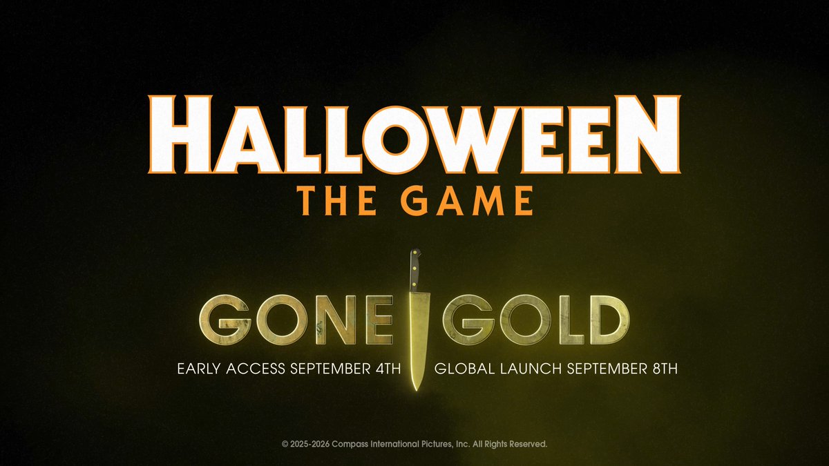Halloween: The Game has gone gold! Evil comes home to Haddonfield on September 8, 2026 🏚️ 🕘 Digital Deluxe Edition Early Access - September 4, 2026.
