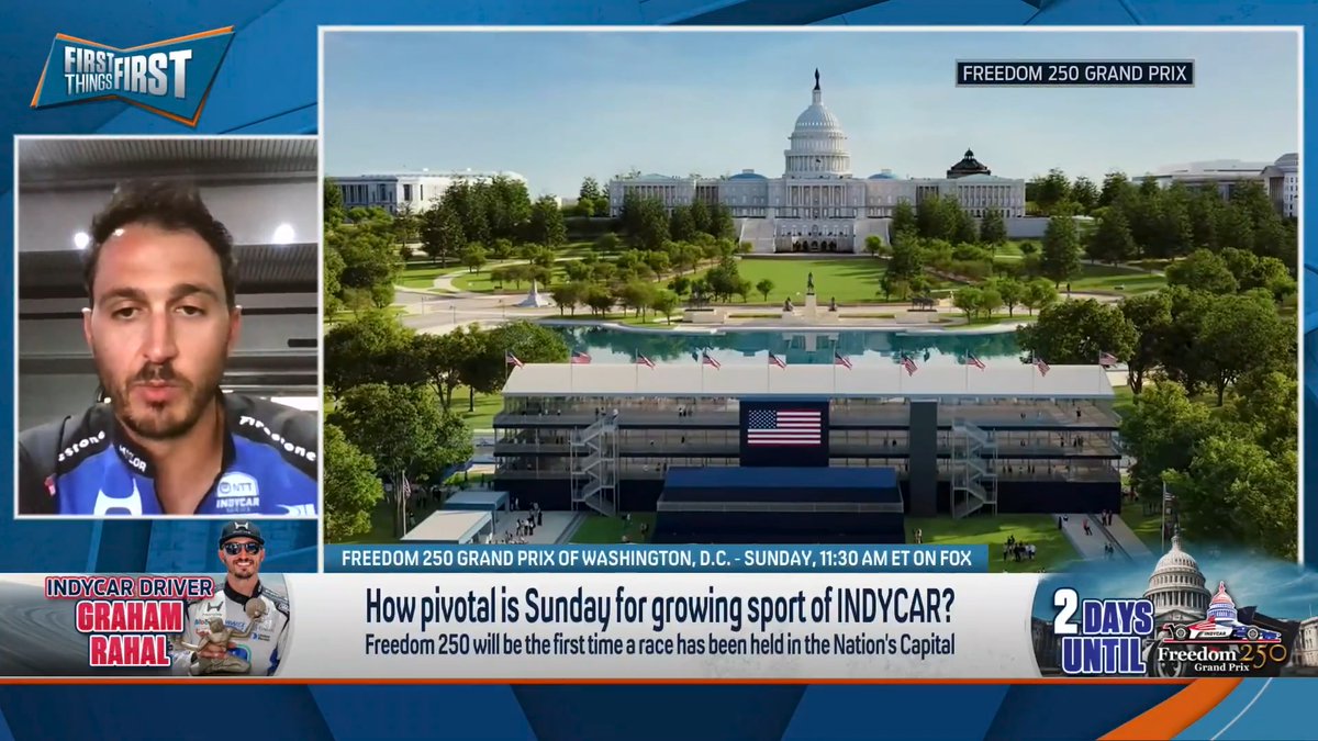 “This is a massive, massive opportunity for INDYCAR to take a big step forward and hopefully we put on a great show and we can do just that.” Graham Rahal discusses the impact of the Freedom 250 Grand Prix on the sport | INDYCAR on FOX