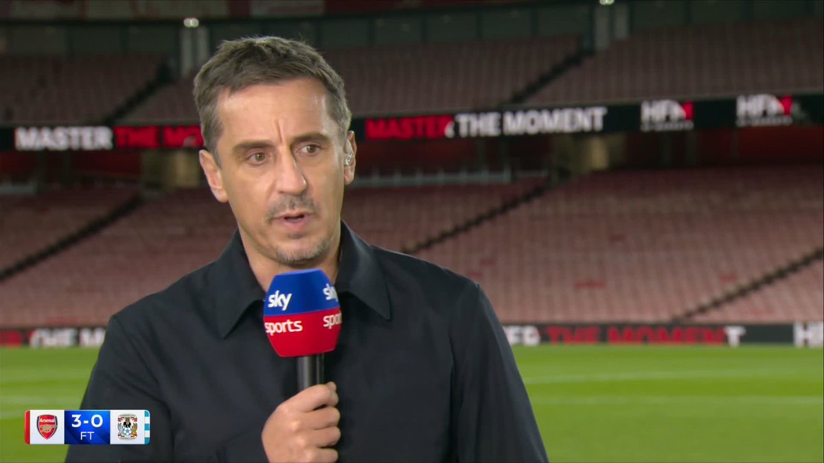 "Now he's won that title he becomes a dangerous animal in the Premier League" 😤 Gary Neville speaking about Mikel Arteta 🔊