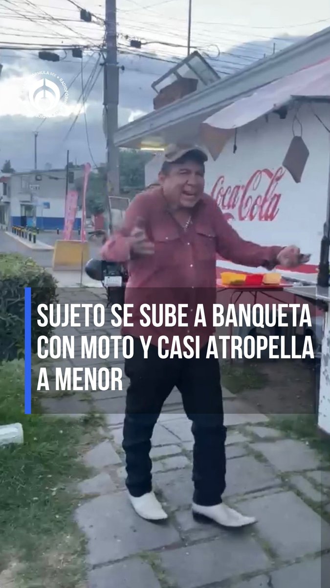 “Casi atropella a mi hija”: mujer encara a sujeto que se subió con todo y su motocicleta 🏍️ a la banqueta. 😣 #RFmx #Imperdible