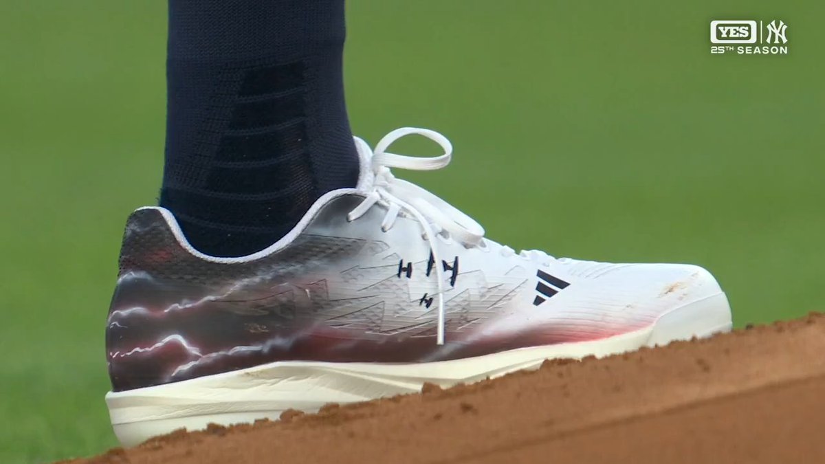 Cam Schlittler is rocking some custom Star Wars-themed cleats on the bump tonight 🔥 #PlayersWeekend