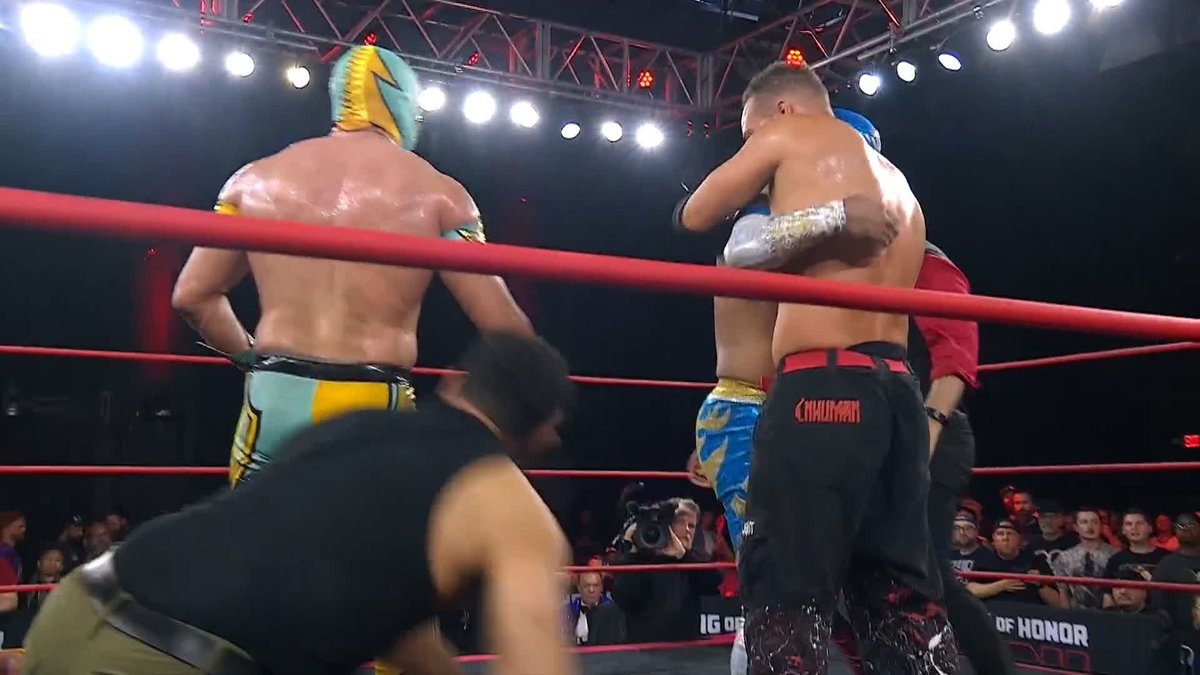 One move from RPG Vice started the chain reaction, and now it’s total TAG TEAM WARFARE! Watch #ROHDBD LIVE on #HonorClub