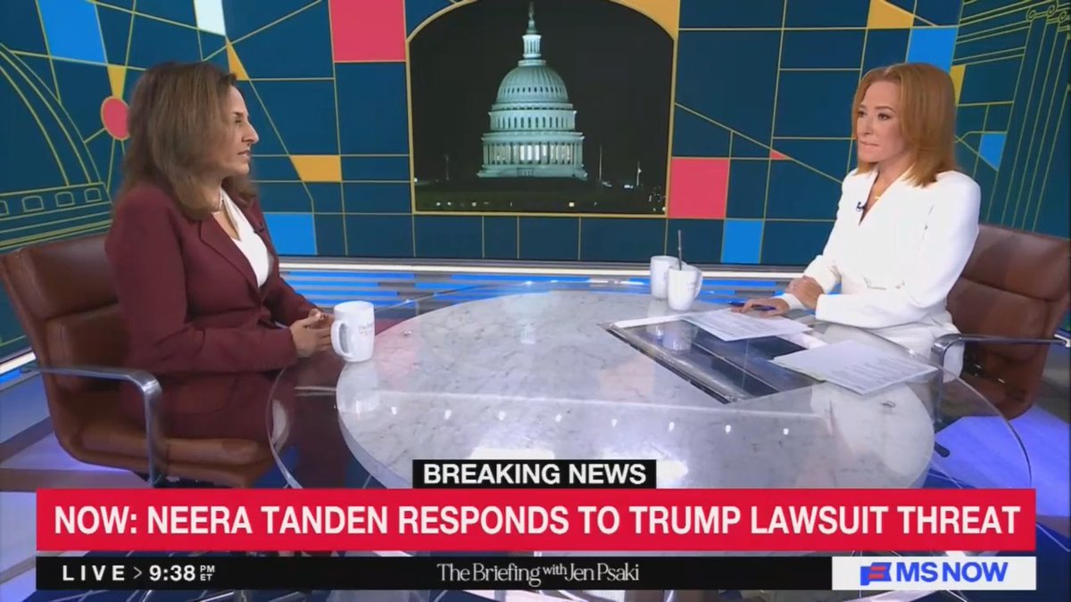 Neera Tanden: "What could possibly be protected speech if not facts developed from evidence and crime statistics about governmental policies? It's hard to imagine what the First Amendment would protect if it doesn't protect speech like that."