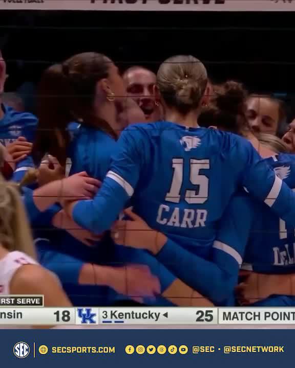 SWEEP START TO THE SEASON! 🧹 No. 3 Kentucky glides past No. 6 Wisconsin in the opener! Kentucky Volleyball x #ItJustMeansMore