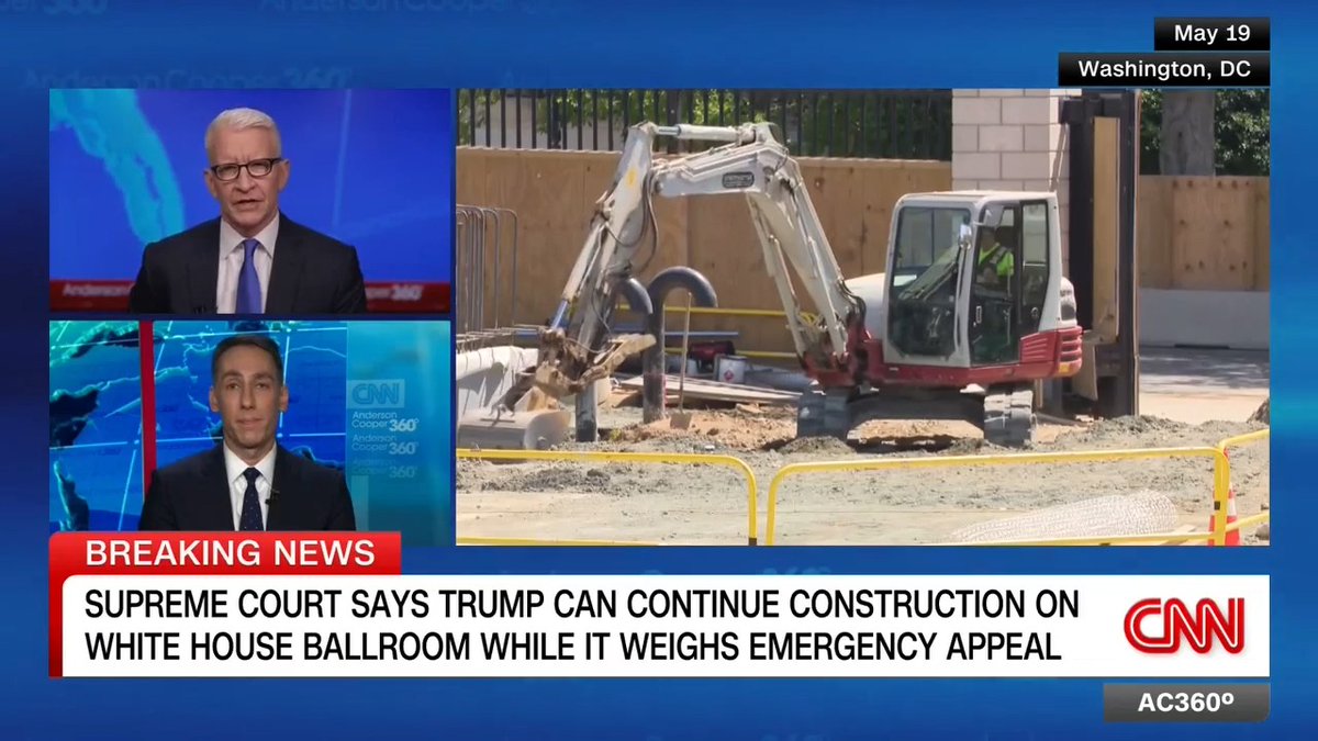 The Supreme Court allowed President Trump to continue work on a new White House ballroom for now, after he claimed it was necessary for security. "I do expect the Republican appointees, at least, to take some of those claims seriously," says former federal prosecutor Ankush Khardori.