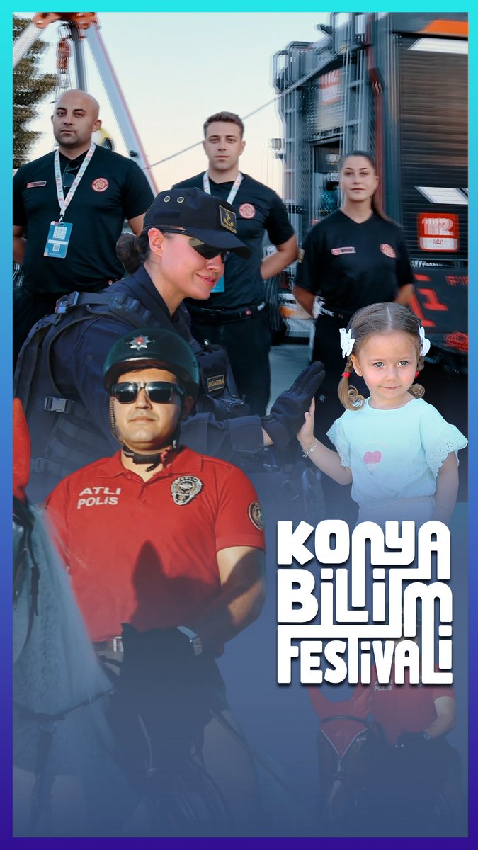 11. KONYA BİLİM FESTİVALİ Selçuklu’nun kadim mirası Konya’mızda, yavrularımızın ve gençlerimizin ufkunu aydınlatan 11. Konya Bilim Festivali’nin coşkusunu hep birlikte yaşıyoruz. Muhterem Cumhurbaşkanımız Sayın Recep Tayyip Erdoğan’ın ortaya koyduğu Türkiye Yüzyılı vizyonuyla aklını bilimle, kalbini imanla donatmış gençlerimiz "Tam Bağımsız Türkiye" idealimizi geleceğe taşıyor. Gençlerimiz teknoloji ve yenilikle ülkemizi en üst liglere taşırken, bizler de onların bu hayalleri özgürce kurabilmesi için daima sahadayız. Festival alanında teknolojik donanımlı zırhlı araçlarımızdan siber güvenlik atölyelerine, afet farkındalık simülasyonlarından gökyüzündeki heyecan verici uçuş gösterilerine kadar pek çok etkinlikle gençlerimizin bilim yolculuğuna ortak oluyoruz. İçişleri Bakanlığı olarak Emniyet Genel Müdürlüğümüz, Jandarma Genel Komutanlığımız, Sahil Güvenlik Komutanlığımız, AFAD, Nüfus ve Vatandaşlık İşleri Genel Müdürlüğümüz ve Göç İdaresi Başkanlığımızla omuz omuza vererek; milletimizin huzur ve güvenliğini sağlamak, insanımızın hayatını kolaylaştırmak için gece gündüz demeden çalışıyoruz. 🇹🇷 T.C. İçişleri Bakanlığı AFAD Türk Polis Teşkilatı T.C. Jandarma Gn. K Göç İdaresi Başkanlığı Nüfus ve Vatandaşlık İşleri Genel Müdürlüğü #KonyaBilimFestivali