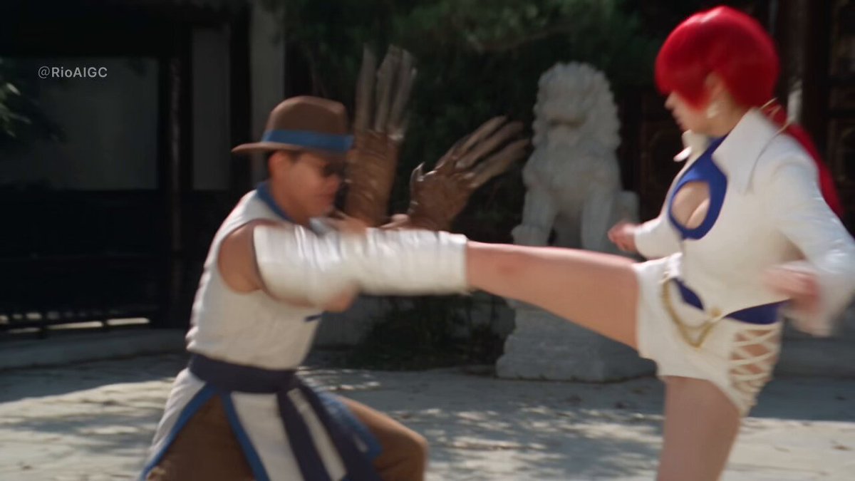 KOF live-action: Shermie vs Choi Bounge (Made with Seedance 2.5) #kof #kingoffighters #fightinggame #seedance25 #Shermie #aimovie