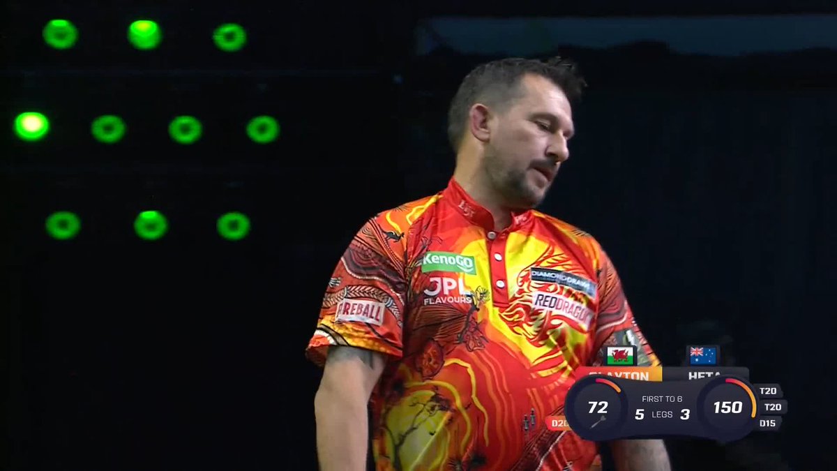 CLINICAL CLAYTON ROLLS ON! Jonny Clayton completes the semi-final line-up at the Australian Darts Masters! The NZ Darts Masters champion delivers a clinical display of doubling to complete a 6-3 success against Damon Heta! #AusDarts | QF 📺