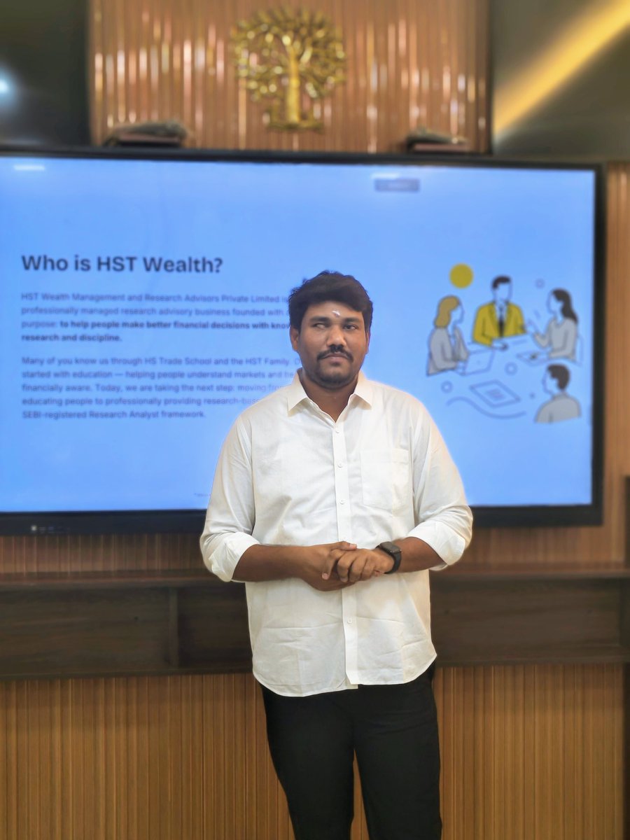 HST Wealth “Research Services” Launch Event Video🚀♥️ 21.08.2026 அன்று காலை 9 மணிக்கு நடைபெற்ற 40 நிமிட தொடக்க நிகழ்வு காணொளி. உங்கள் அன்பு, வாழ்த்துக்கள் நோக்கி HST Wealth 🙏🏼 HST Wealth Management and Research Advisors Pvt. Ltd. SEBI RA Reg. No. INH000028255 Disclaimer: Investment in securities market are subject to market risks. Read all the related documents carefully before investing. Registration granted by SEBI and certification from NISM in no way guarantee performance of the intermediary or provide any assurance of returns to investors.