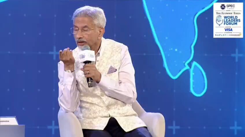 Reacting on Mecca Pact, EAM Jaishankar says, "...sometimes things need to play out"; Points,"live military situation each of the signatory faces, what has the Mecca Pact done" Vdo Ctsy: EAM Jaishankar X/ Economic Times