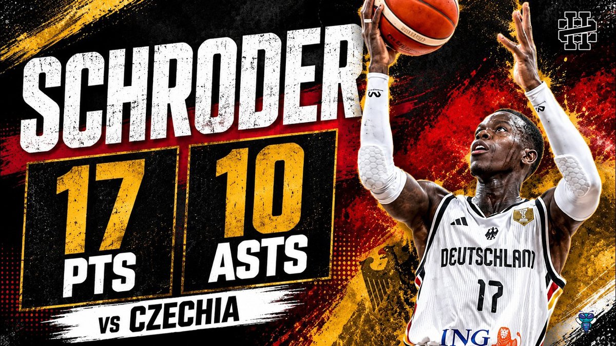 Dennis Schröder highlights from Germany vs Czech Republic yesterday: