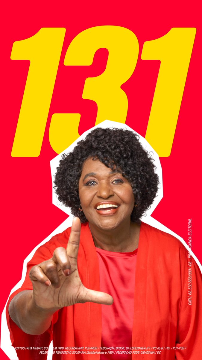 BE-NE-DI-TA! Olha nosso jingle aí, meu povo! Sou do povo, sou da Silva! Agradeço meu querido amigo Neguinho da Beija Flor puxando nosso bonde! Canta comigo! Mande para todo mundo! Vamos juntos? Olê, olê, olê olá, Benedita! 131!