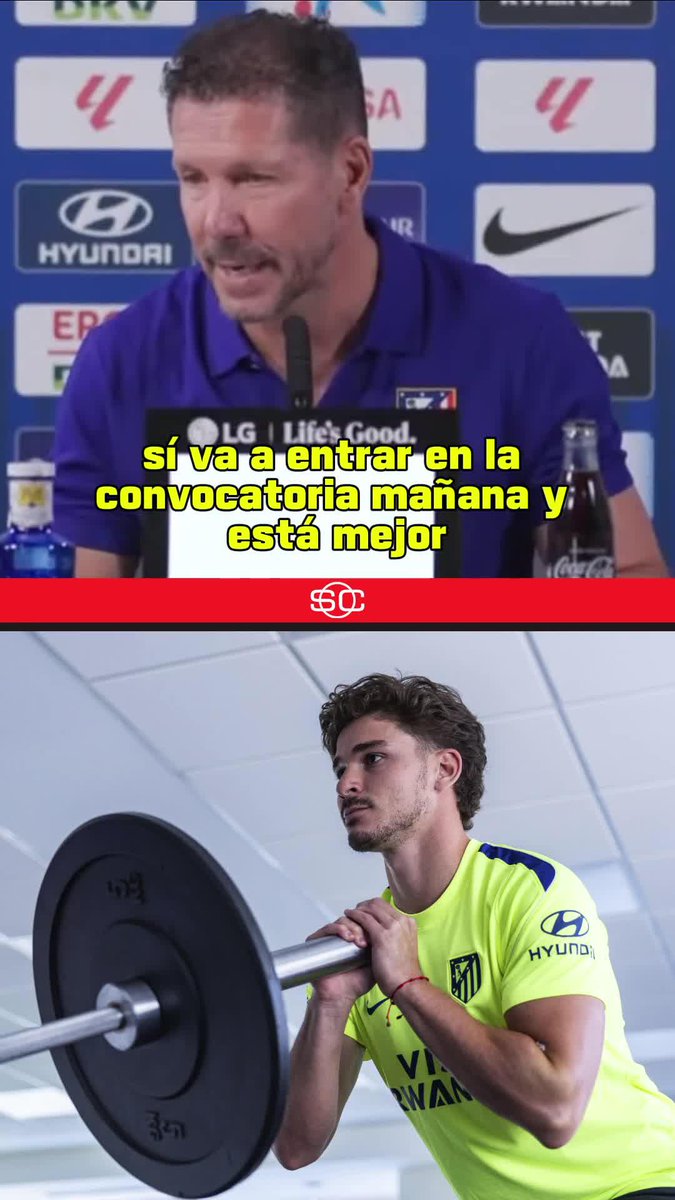 🤯 EL CHOLO SIMEONE VOLVIÓ A HABLAR SOBRE LA SITUACIÓN DE JULIÁN ÁLVAREZ: "PARA MÍ ES UN JUGADOR IMPORTANTÍSIMO, LO NECESITAMOS Y LO VAMOS A CUIDAR. VA A ENTRAR EN LA CONVOCATORIA DE MAÑANA (domingo vs. Villarreal) Y ESTÁ MEJOR"