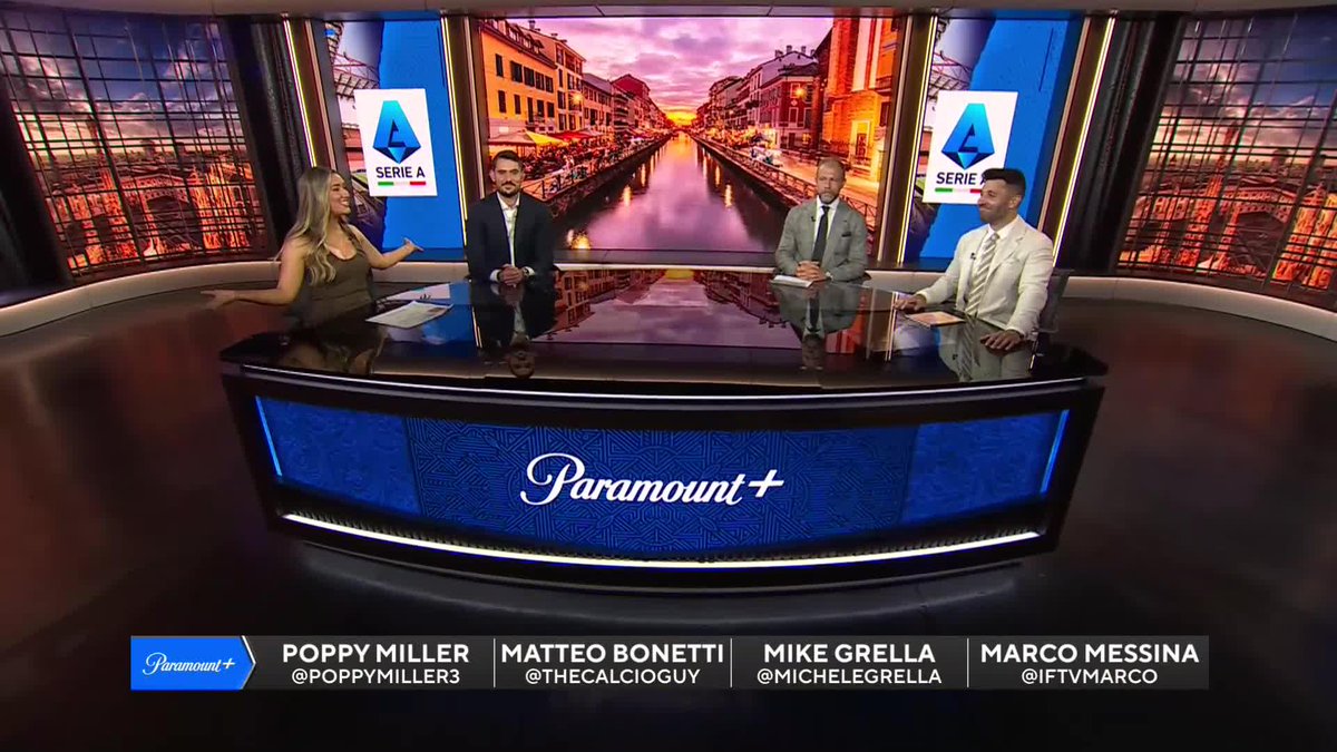 SERIE A IS BACK ๐ฎ๐นโฝ๏ธ Join Poppy Miller, Marco Messina, Matteo Bonetti & Mike Grella live NOW on Paramount+ ๐บ