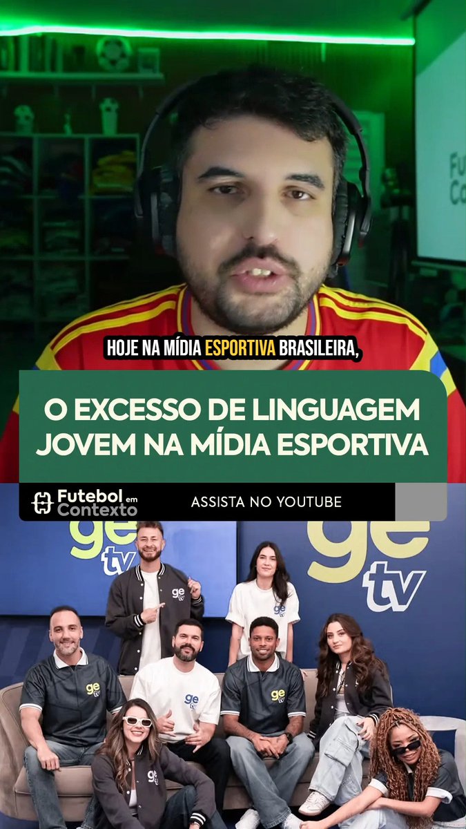 "Parece uma obsessão por jovens vinda das cabeças pensantes, dos executivos da mídia esportiva. A Globo criou um canal para ser ser igual a CazéTV. Eles acham que só existem jovens" "Mas essa linguagem vai ter que mudar, porque as pessoas crescem, elas amadurecem. Basta ver o que aconteceu com o Desimpedidos, que precisou ser relançado com uma linguagem um pouco mais adulta" 🎙️ Allan Simon ⚽ Futebol em Contexto, com Tim Vickery e Allan Simon ▶️ Assista no Youtube ou ouça nas plataformas de áudio #cazetv #midiaesportiva #allansimon #desimpedidos #getv