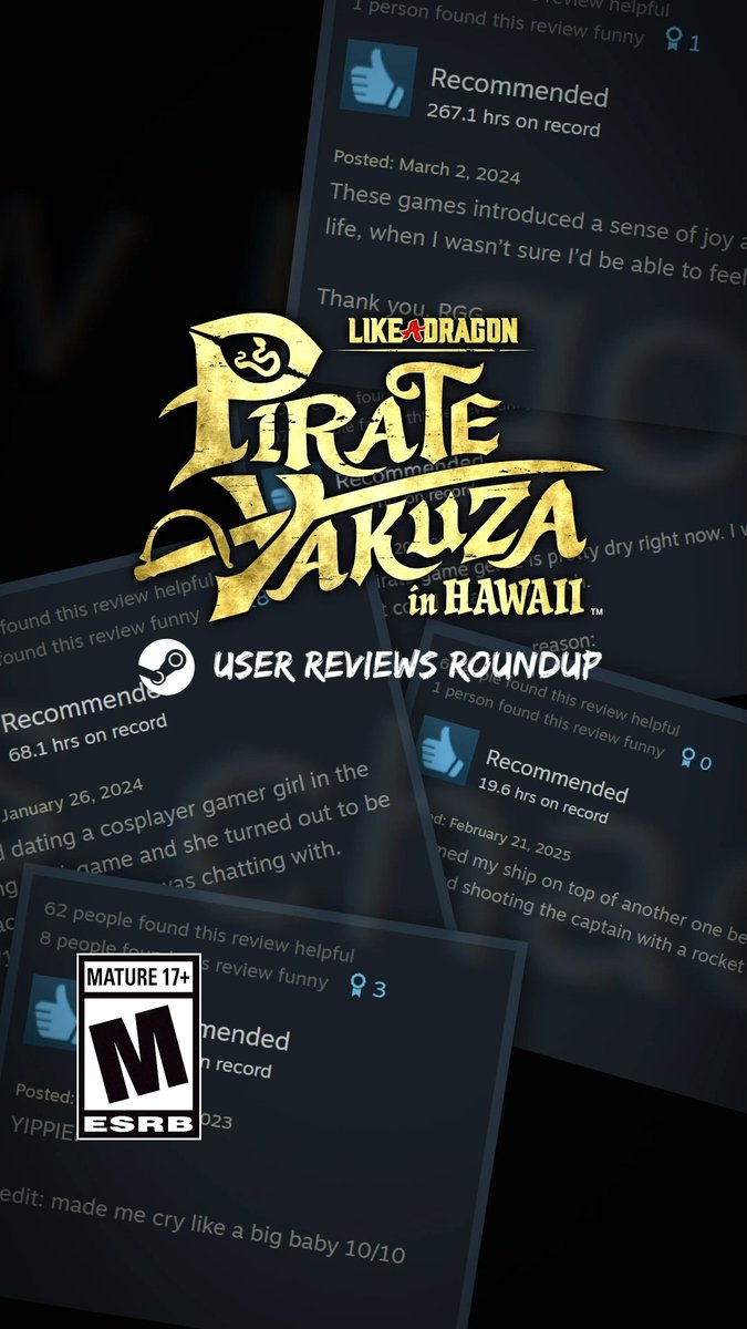 💬"I rammed my ship on top of another one before switching to the deck and shooting the captain with a rocket launcher 10/10" 🏷️Like a Dragon: Pirate Yakuza in Hawaii is 75% off during the SEGA Publisher Sale on Steam until Aug 27🏷️ 🔗