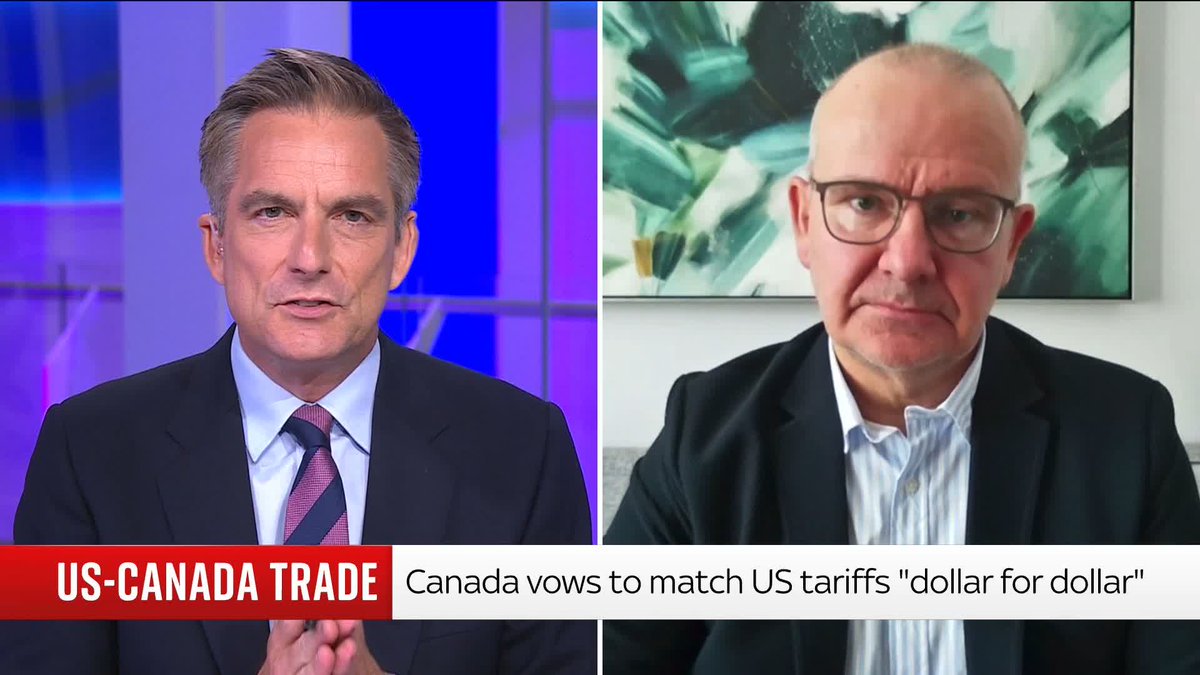 Canadian Federation of Independent Business president Dan Kelly tells Jonathan Samuels small and medium-sized businesses in the country are facing a 'mixed bag' as a result of Mark Carney's tariffs on the U.S. after trade talks broke down. 📺 Sky 501