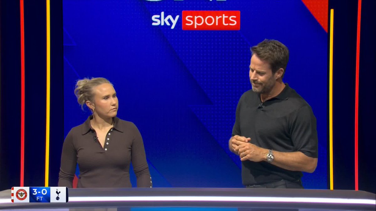 "It was a total performance" 👏 Jamie Redknapp on Brentford's 3-0 victory against Spurs 🎙️