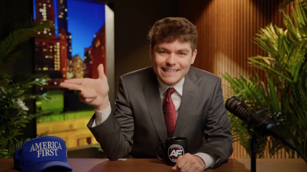 Nick Fuentes names who controls the media and elite institutions in America. "The Jews are once again in control of the media and have captured our elite institutions. Skydance, Paramount Studios, CBS, CBS News, Paramount+, Warner Bros., Warner Bros. Studios, Discovery, HBO, HBO Max, CNN, TikTok, all under Larry Ellison, friend of Netanyahu. Harvard, the White House, the Federal Reserve, the World Economic Forum, Larry Fink, Howard Lutnick, Jared Kushner, Stephen Miller, Steve Witkoff, a coercive influence of organized Jewry in our country, inside our State Department, our National Security Council, our Pentagon, our media, inside the GOP, and inside our billionaire class securing the ascendancy of their own tribe."