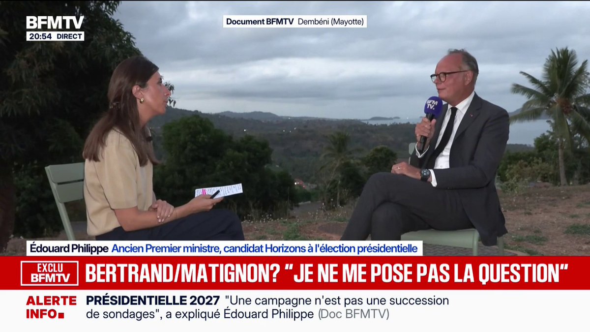 Édouard Philippe, candidat Horizons à la présidentielle assure ne pas croire à la candidature de Sébastien Lecornu
