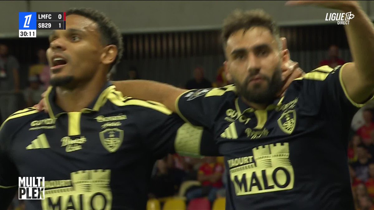 Romain Del Castillo ouvre le score face au Mans🔥 Superbe enchaînement de l'ailier breton 🙌 #LMFCSB29