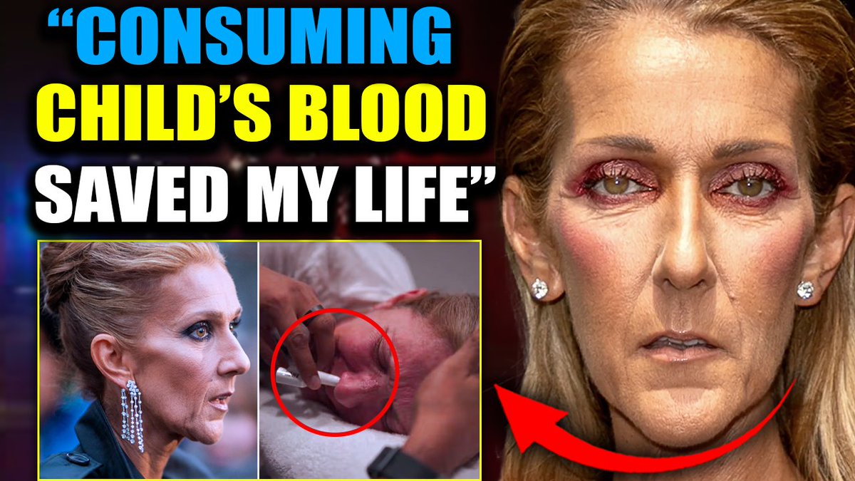 Celine Dion Begs Forgiveness In Shock Cannibal Video: "I Eat Children To Stay Alive" Celine Dion has confessed on camera to drinking the blood of children. She knows she's going to hell. But here's the thing. She's asking the public for forgiveness. She is lobbying the US government to legalize adrenochrome for "people like her."