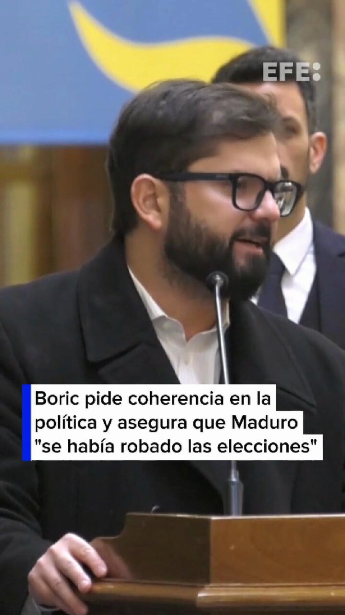 #22Ago El expresidente chileno Gabriel Boric: “No nos parere que el derecho internacional sea la manera de intervenir(…) también tenemos que decir con mucha claridad que Maduro se había robado LAS ELECCIONES” #Venezuela 🇻🇪