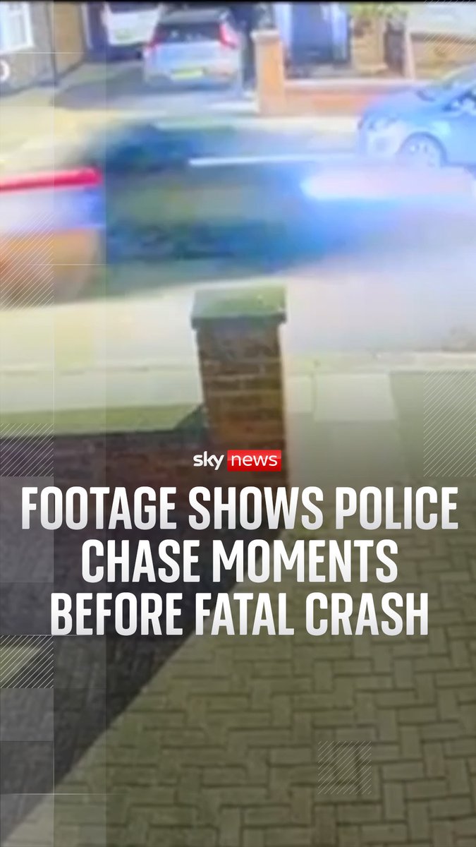 Security camera footage appears to show a police chase down a residential road minutes before a fatal crash on the A66 near Middlesbrough, which killed seven people, including two police officers. The footage was filmed on Lime Road in Middlesbrough at 03:36am, three minutes before a Volkswagen Passat travelling the wrong way on the nearby A66 collided with a marked police vehicle. 🔗