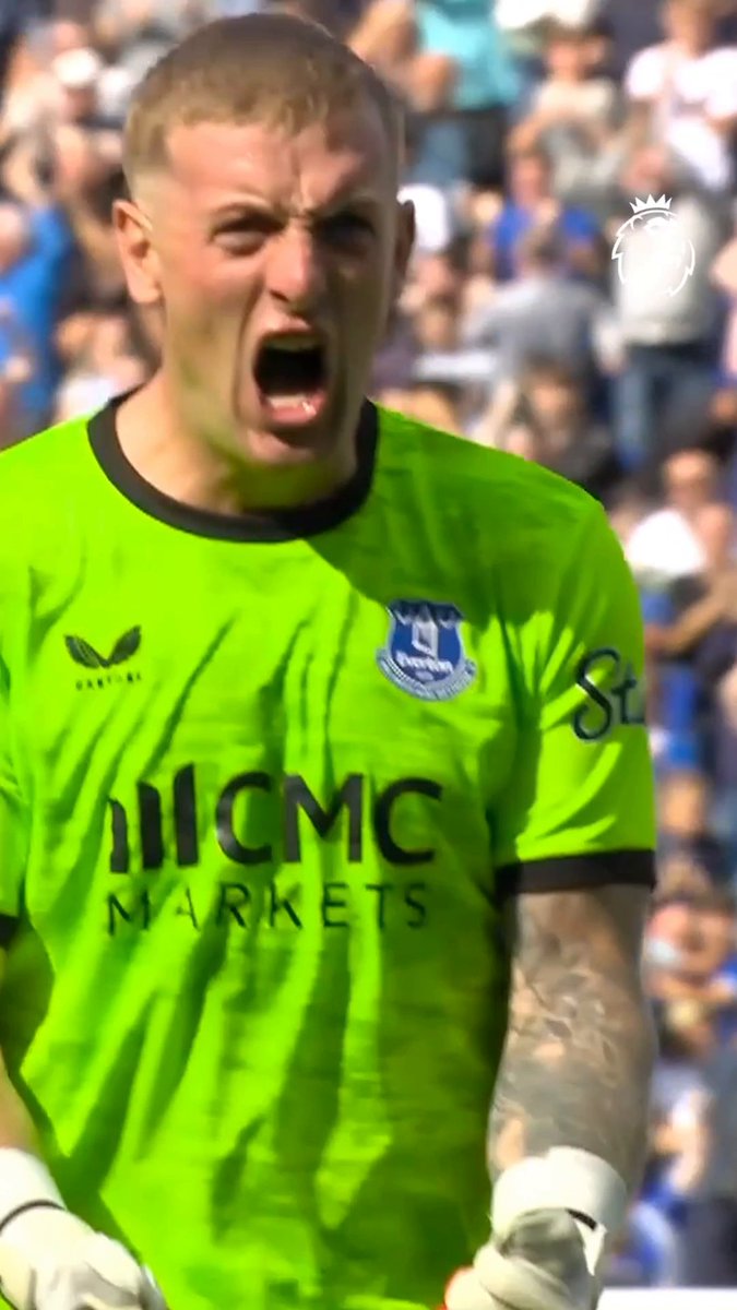 Jordan Pickford enjoyed that more than the goalscorer 😅 Everton