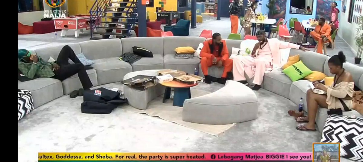 Ricky: My baby isn't even here. ChimsomChuka: Who's your baby? Ricky: Neche, I just like seeing her around. #BBNaija