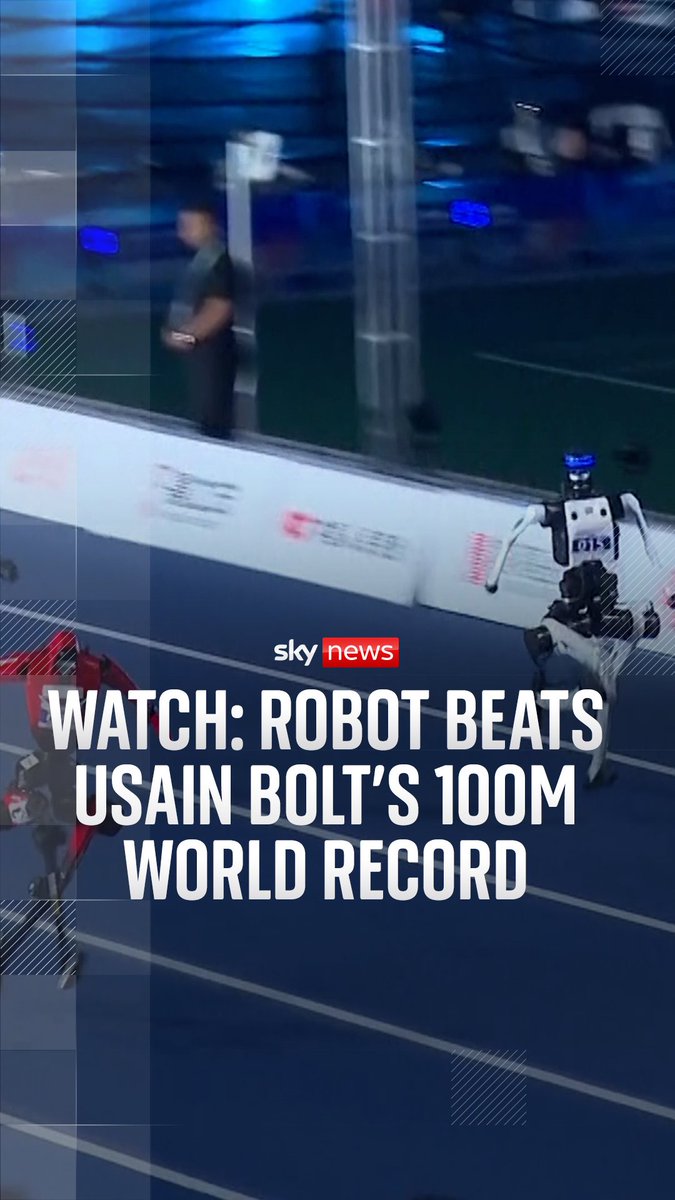 A robot named 'Lightning' has run 100m in 9.39 seconds in the World Humanoid Robot Games in Beijing, beating Usain Bolt's 9.58 seconds. Over 2,000 robots from 16 countries are participating in the competition, with tech companies and groups from around the world taking part over five days. 🔗