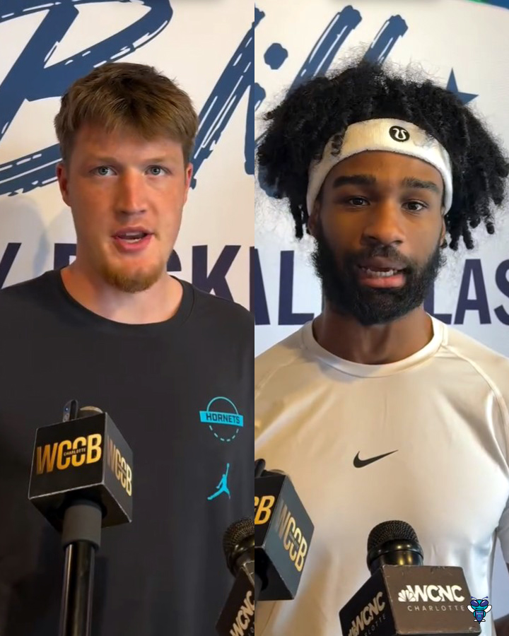 🎙️ Coby White: "A lot of us just went to Miami, got back Thursday. We went for the week, so that was pretty dope. Got to grab dinner, hit the golf course; it was a fun time for all of us. I wanted to get together outside of being here in Charlotte. It was great." (📹 CLTure® ( culture ))