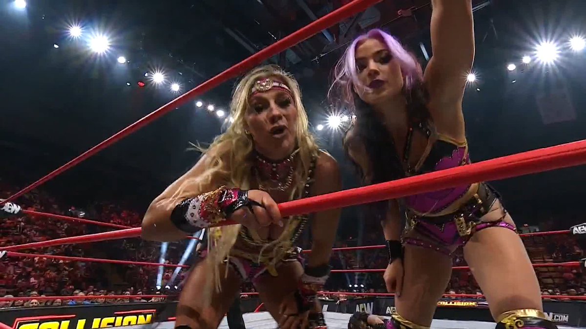 "Birds, watch and learn!" It's said that imitation is the sincerest form of flattery, but not likely in this case for the Divine Dominion! Watch #AEWCollision LIVE on TNT & HBO Max
