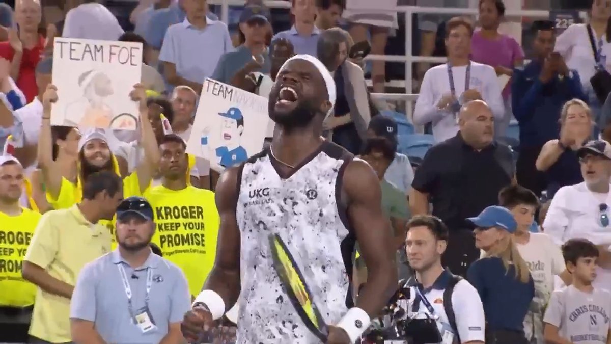 Frances ❤️ Cincy Frances Tiafoe marches into his second final in Cincinnati after a straight sets victory over Nakashima! Cincinnati Open | #CincyTennis