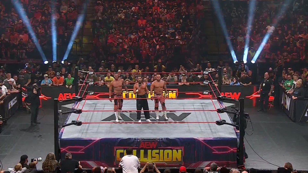 Former AEW World Trios Champions Switchblade Jay White & The Gunns are taking aim at Hangman & Brodido to win back the titles that they never lost! Watch #AEWCollision LIVE on TNT & HBO Max