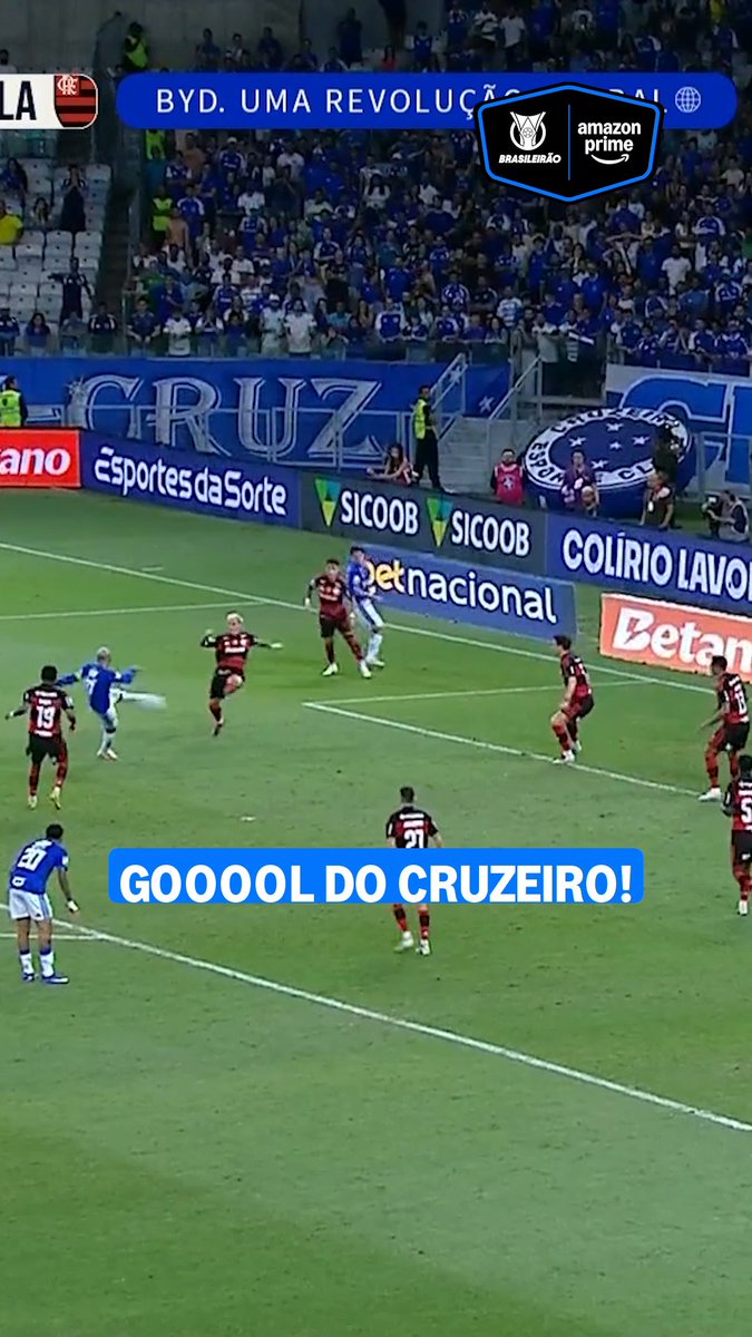 O gol da virada, no último lance do jogo! Matheus Pereira! Cruzeiro 2x1 Flamengo! 🎥 Prime Video Sport Brasil