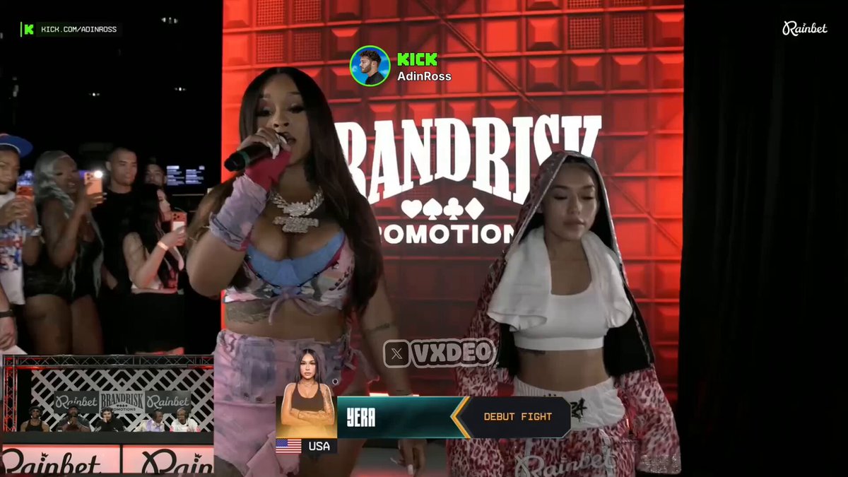 Stunna Girl WALKS OUT Yera for her fight against Tessa Ortega at Adin Ross’ Brand Risk Boxing event 🔥