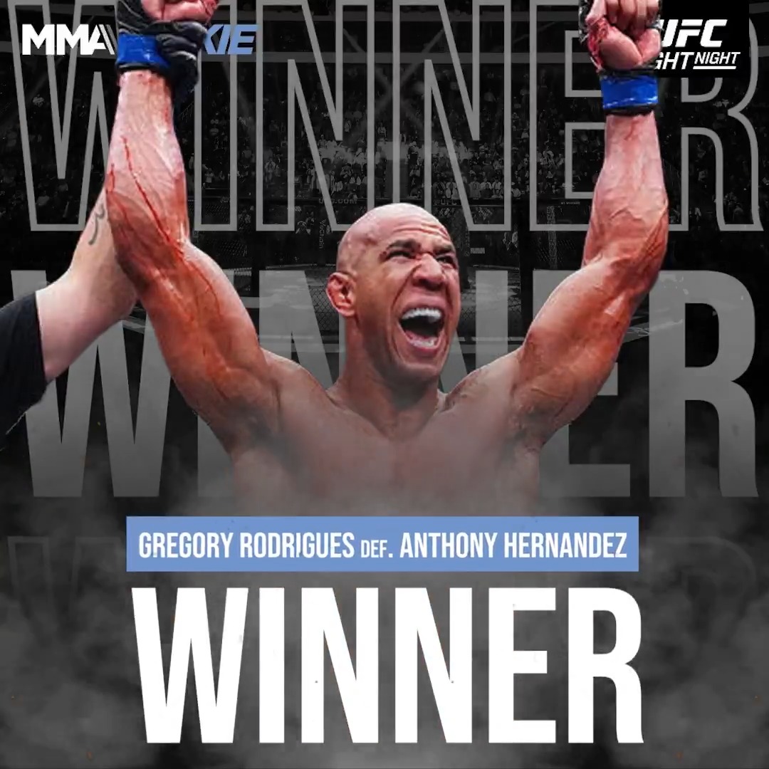 #UFCSacramento results: Gregory Rodrigues def. Anthony Hernandez via unanimous decision (48-47, 49-46, 48-47) Full coverage ➡️