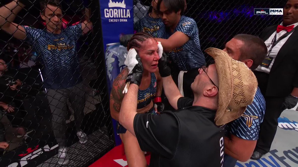 Listen in on Cris Cyborg's corner heading into the final round of the night 🔊👀 #PFLTampa presented by @visitspc | 📺LIVE NOW on ESPN