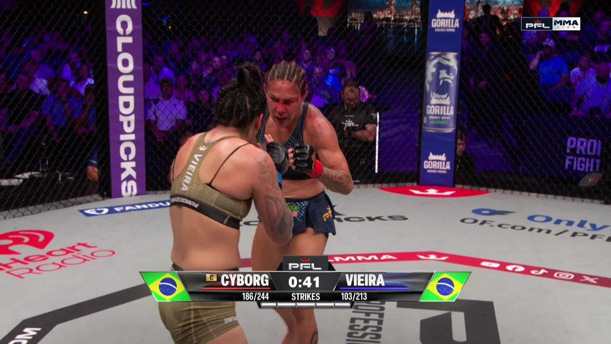 Cris Cyborg making one last push 😤 #PFLTampa presented by @visitspc | 📺LIVE NOW on ESPN