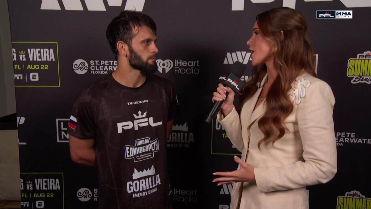 Gadzhi Rabadanov is a man of his word. He promised a win, and he delivered 👊 #PFLTampa presented by @visitspc | 📺LIVE NOW on ESPN