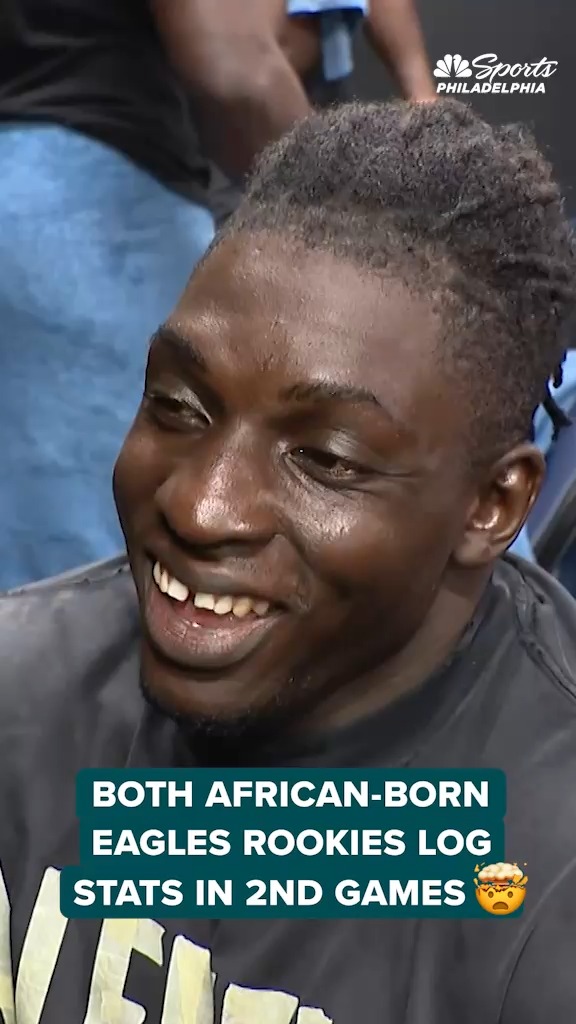 The story just keeps getting crazier 😵‍💫 Nigeria's Uar Bernard recorded two tackles in his second football game ever. Not to be outdone, the Eagles OTHER newcomer to the sport, Kenyan-born Josh Weru, logged a sack in just his second football game ever.